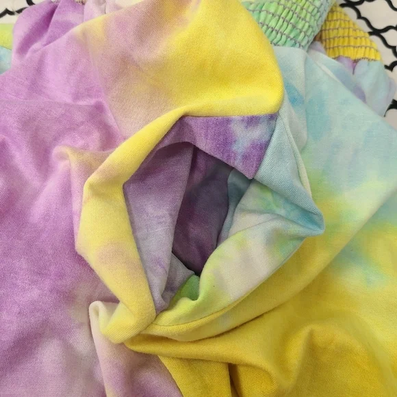 CY Vibrant Tie Dye Wide Leg Jumpsuit Size Large - Picture 7 of 8